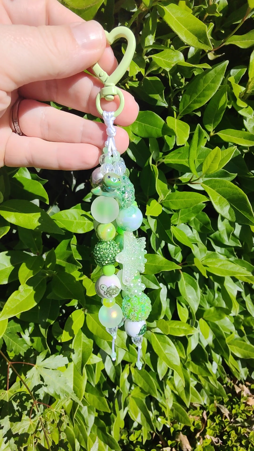 Green Turtle Bag Charm