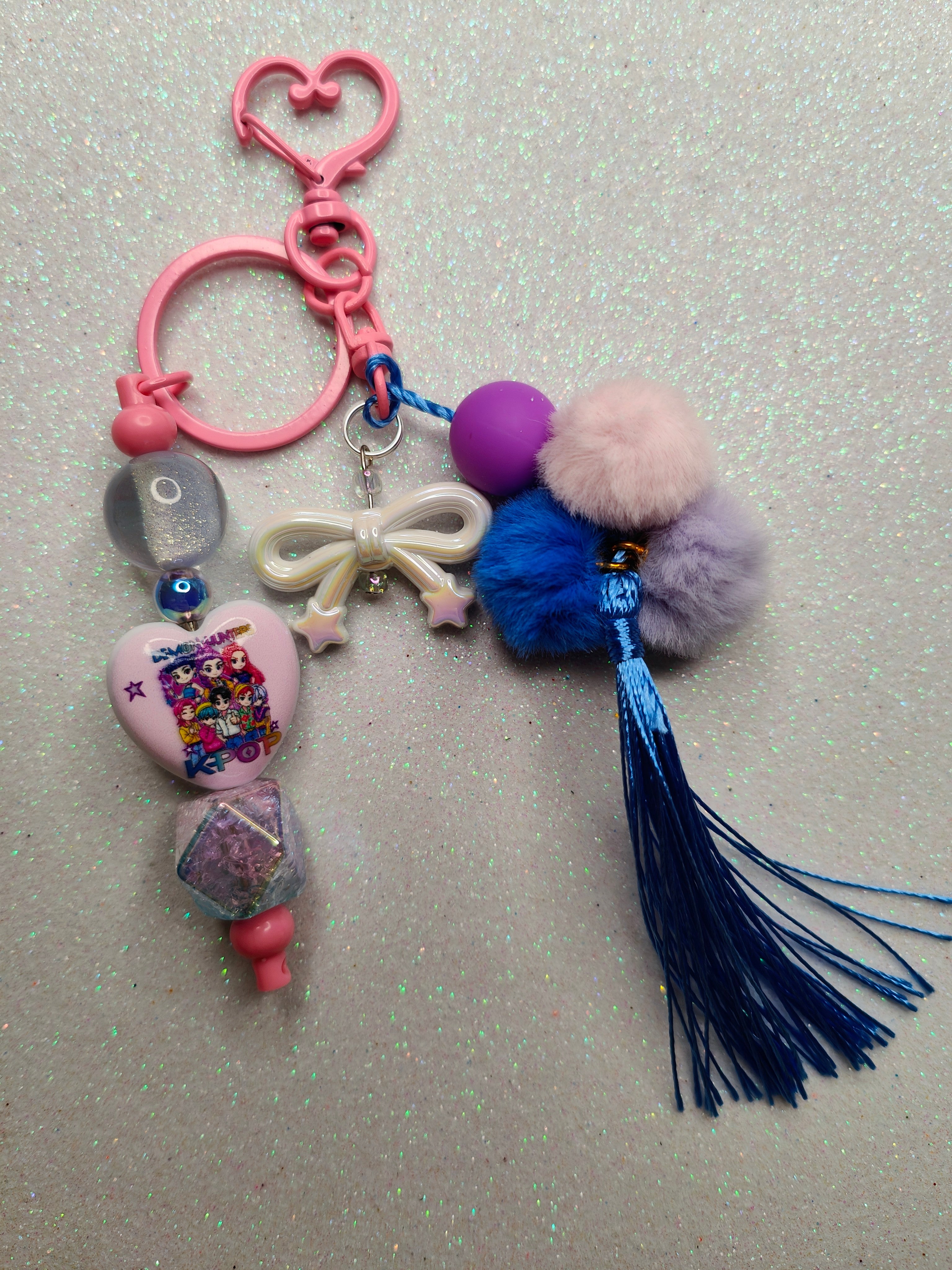 KPop Demon Hunters Pink Bag Charm