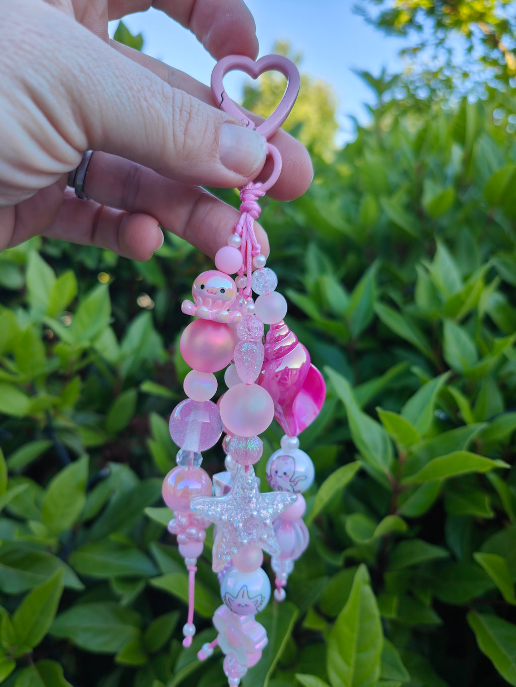 Pink Octopus Bag Charm