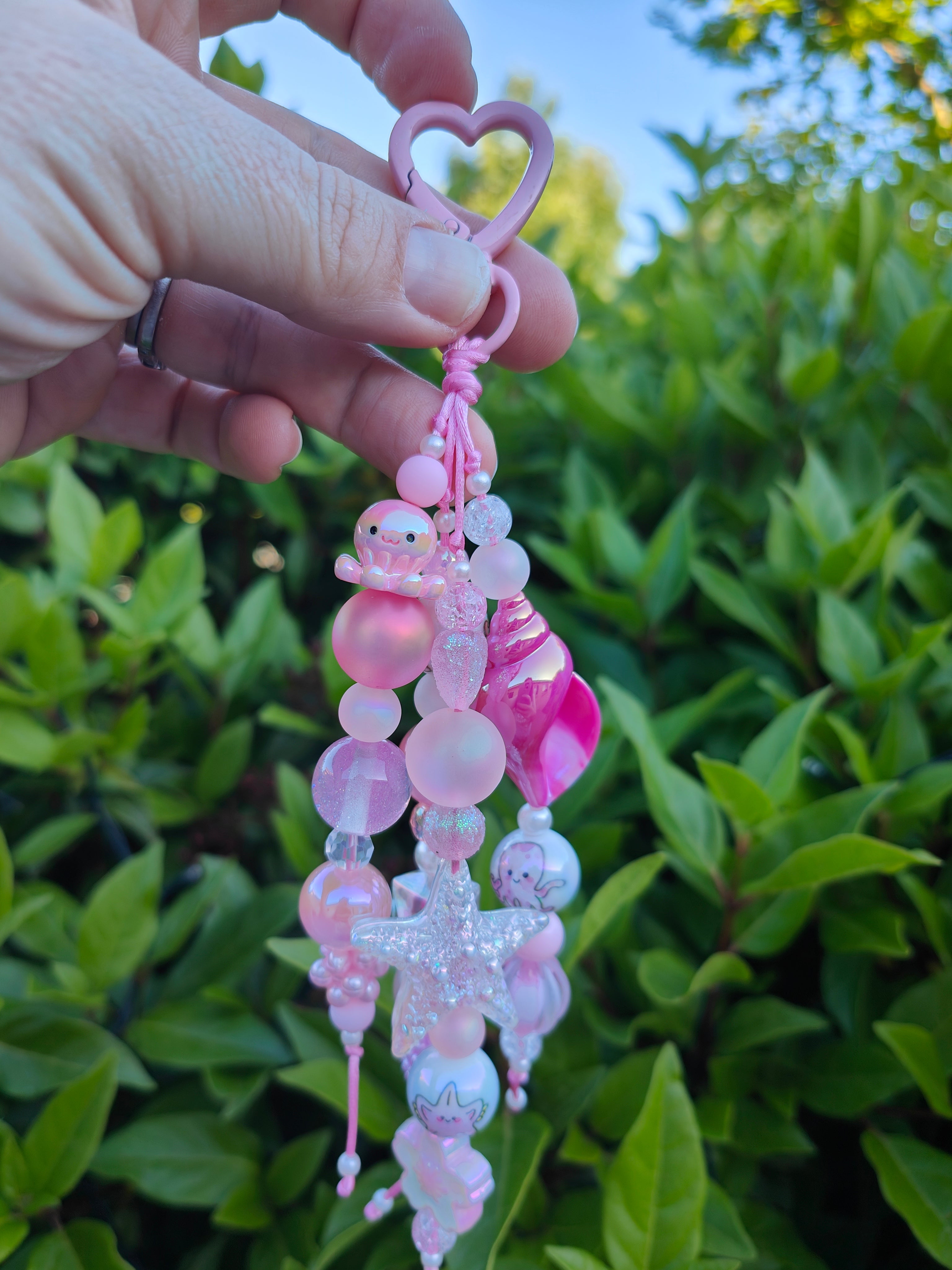 Pink Octopus Bag Charm