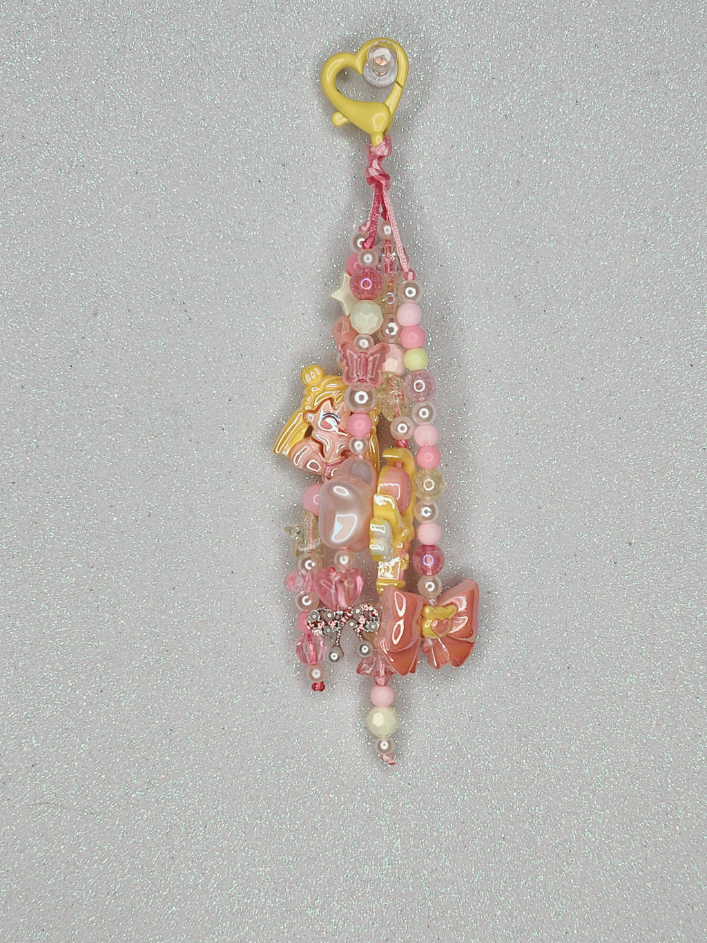 Pink & Yellow Bag Charm