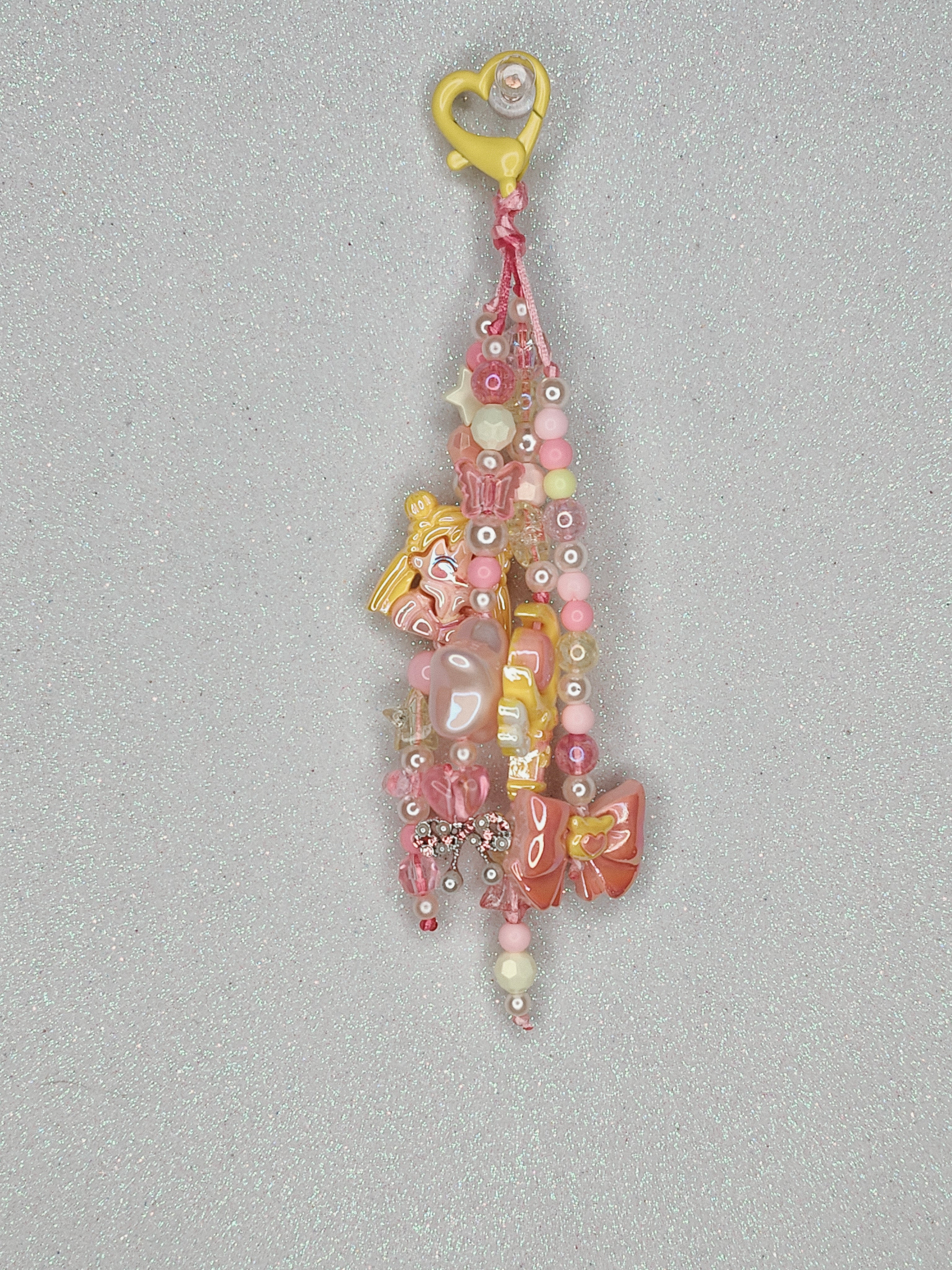 Pink & Yellow Bag Charm