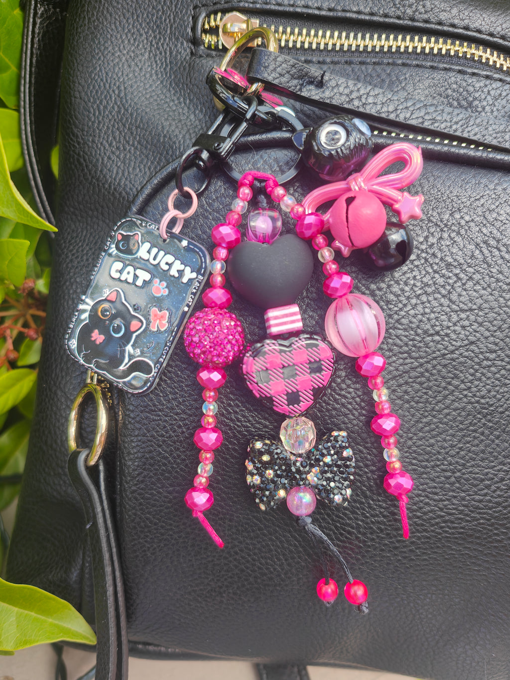 Black Cat Bag Charm/Key Chain