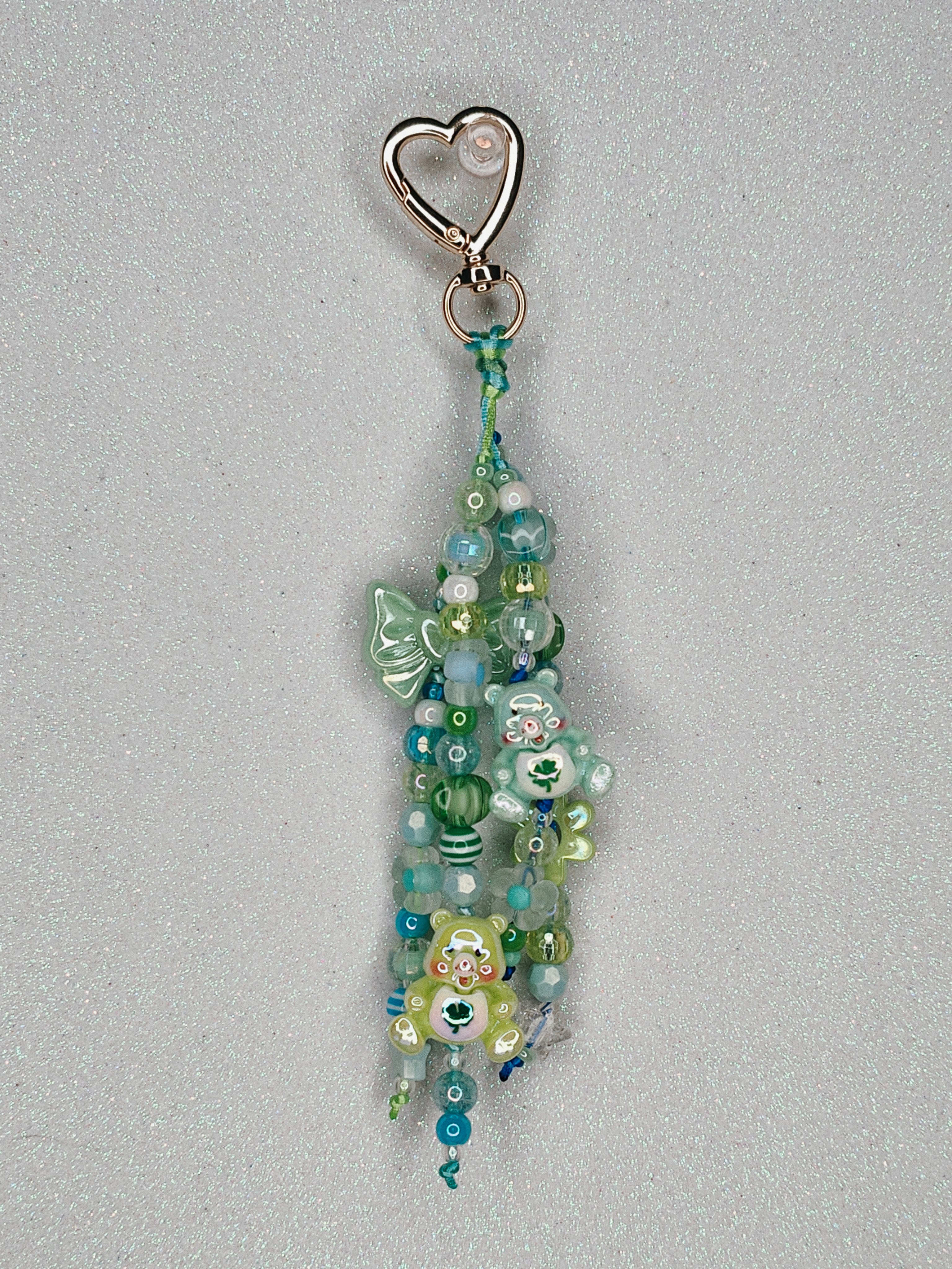 Green & Aqua Bag Charm