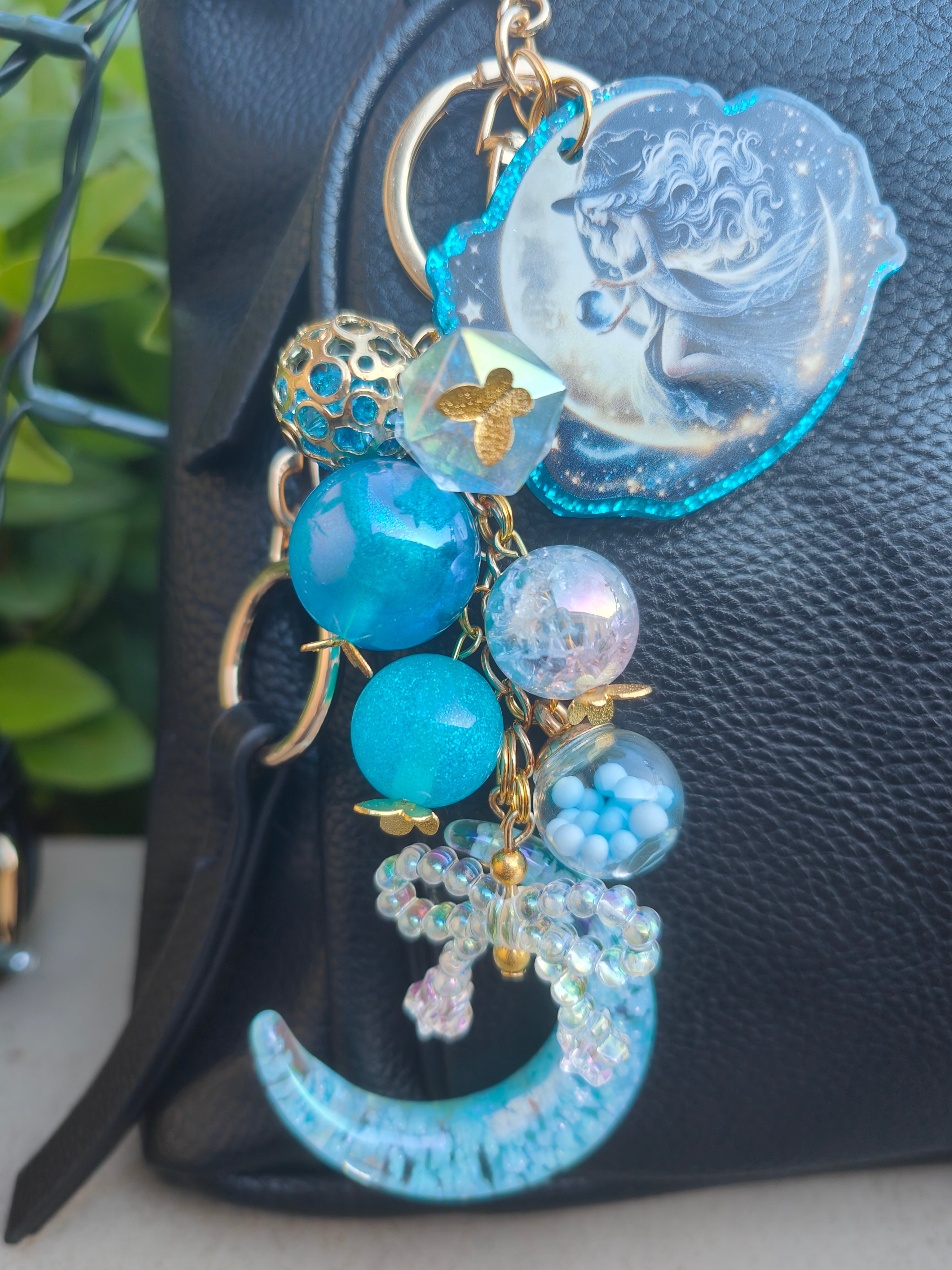 Blue Moon Bag Charm/Keychain